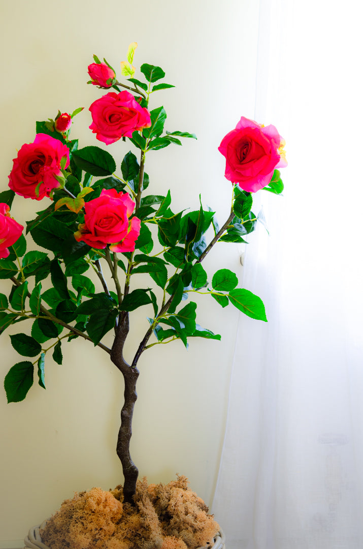 Artificial Rose Tree - Magenta