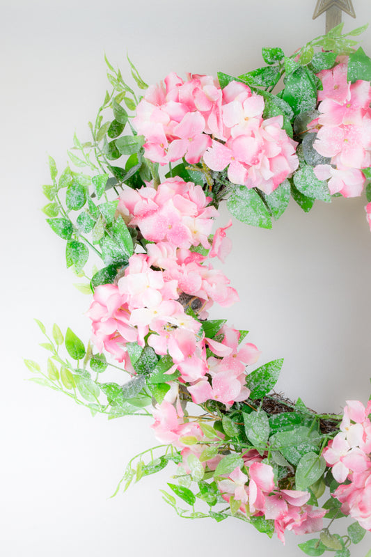 Pink Hydrangea Wreath