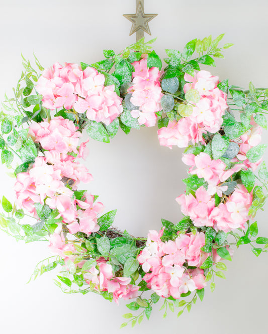 Pink Hydrangea Wreath