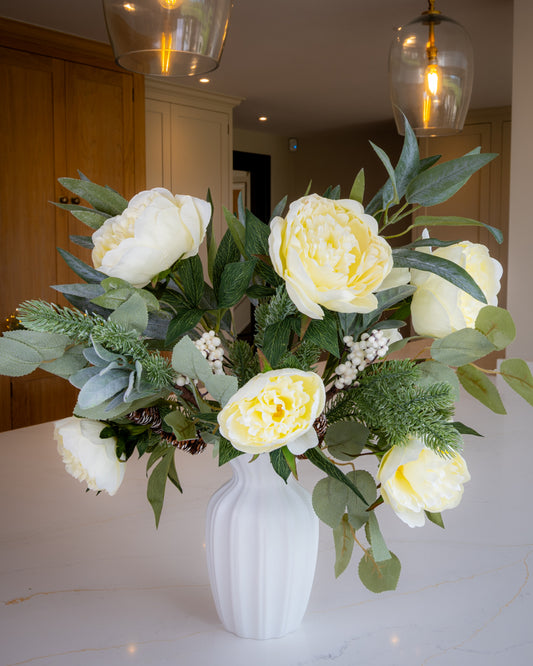 Winter Frosted Peony Bouquet