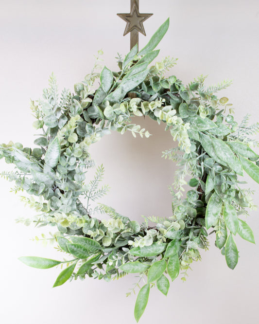 Winter Ruscus & Foliage Wreath