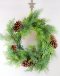 Load image into Gallery viewer, Realistic Pine & Pinecone Wreath
