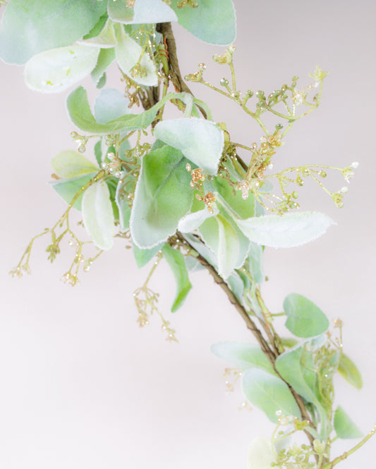 Lambs Ear & Wax Flower Garland