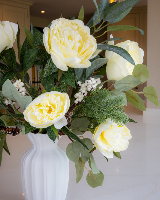 Winter Frosted Peony Bouquet