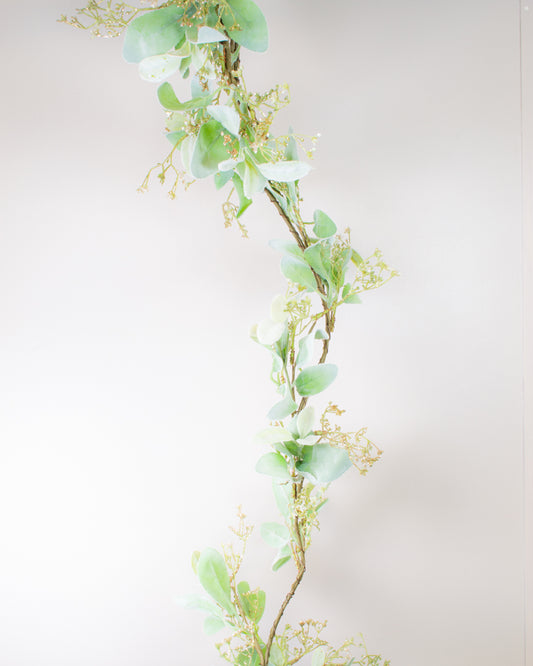 Lambs Ear & Wax Flower Garland