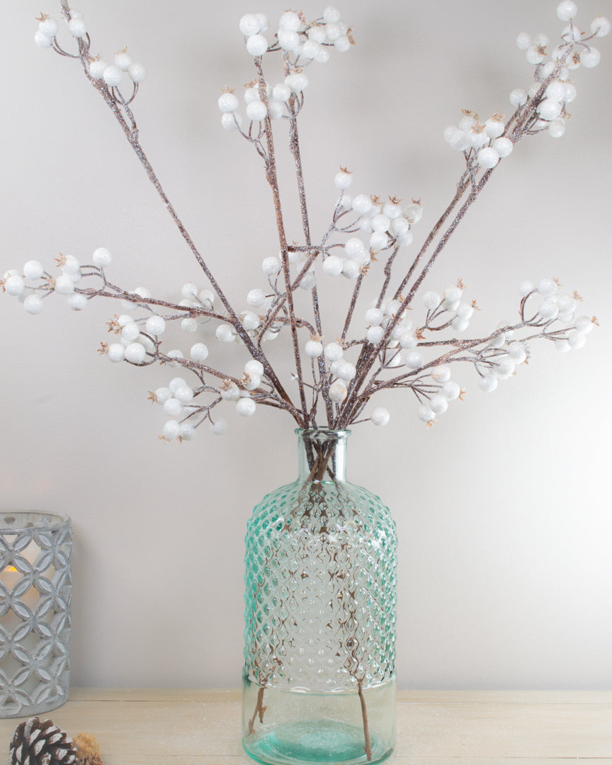 Patterned Glass Bottle Vase