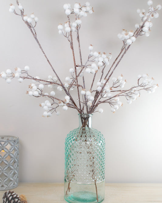 Patterned Glass Bottle Vase