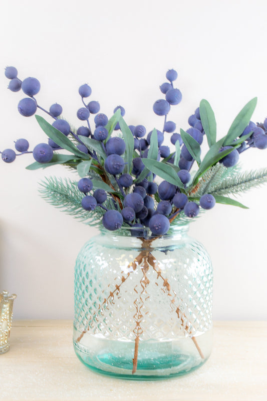 Patterned Glass Hurricane Vase