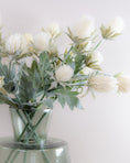 Load image into Gallery viewer, White Flocked Thistle Spray
