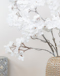 Load image into Gallery viewer, Frosted White Blossom Spray
