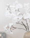 Load image into Gallery viewer, Frosted White Blossom Spray
