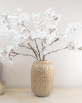 Load image into Gallery viewer, Frosted White Blossom Spray
