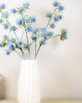 Load image into Gallery viewer, Large Ice Blue Flocked Thistle Stem
