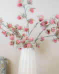 Load image into Gallery viewer, Large Mulberry Flocked Thistle Spray
