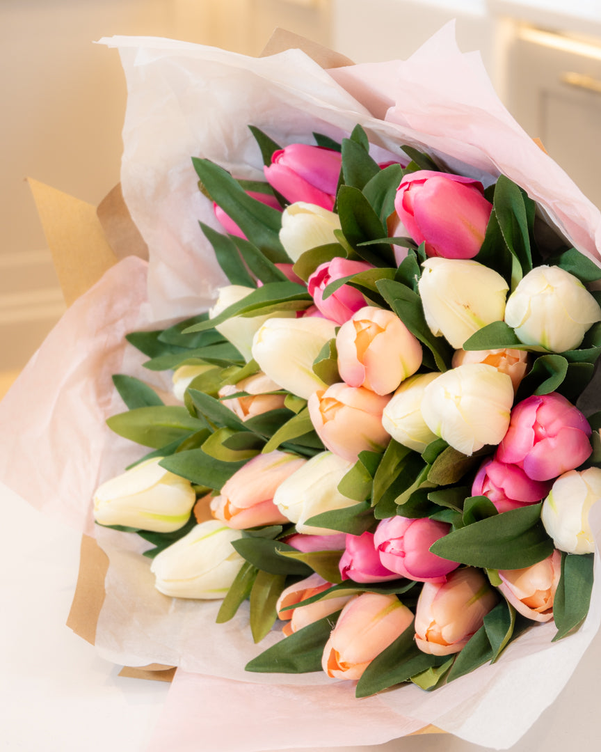 Large Tulip Posy - Pinks