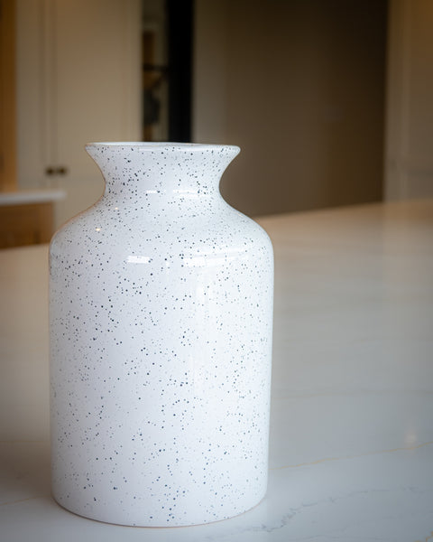 White Speckled Vase