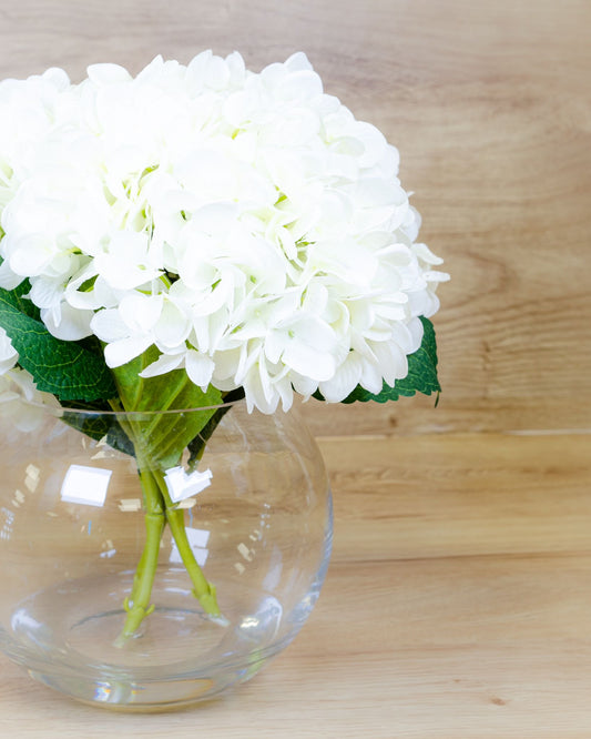 White Hydrangea Fishbowl