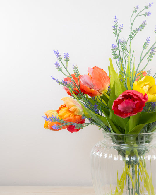 Tulips & Lavender in Vase
