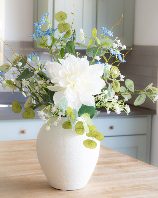Dahlia & Forget-Me-Nots in Vase