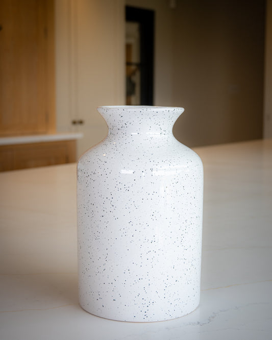 White Speckled Vase