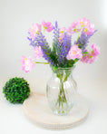 Load image into Gallery viewer, Dahlia & Lavender in Glass Vase
