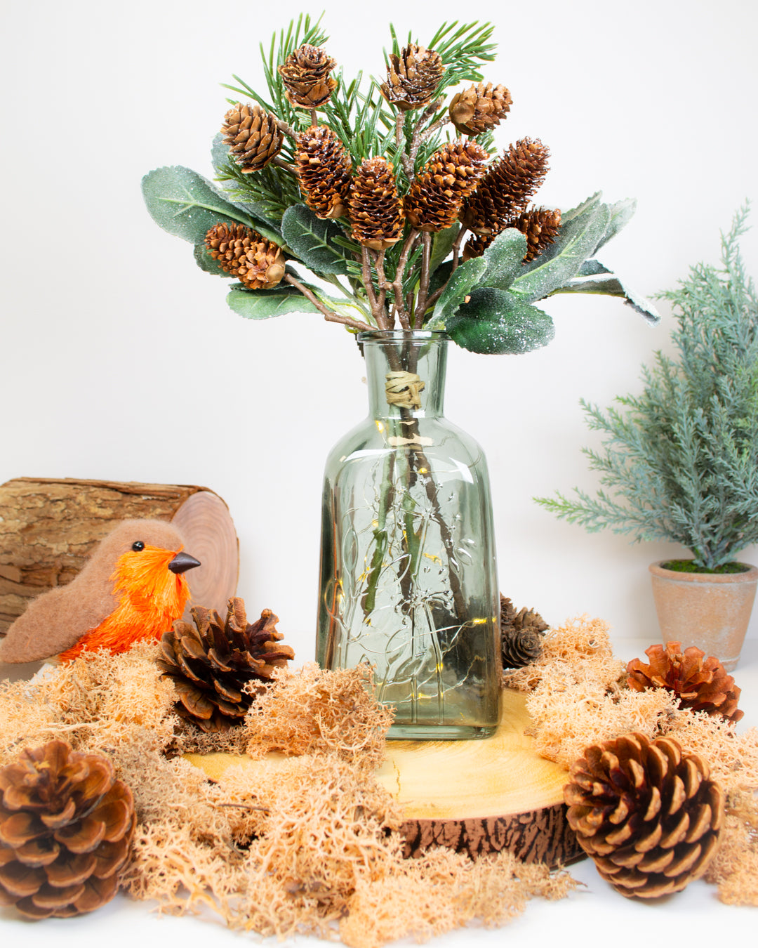 Eucalyptus & Pinecone Posy