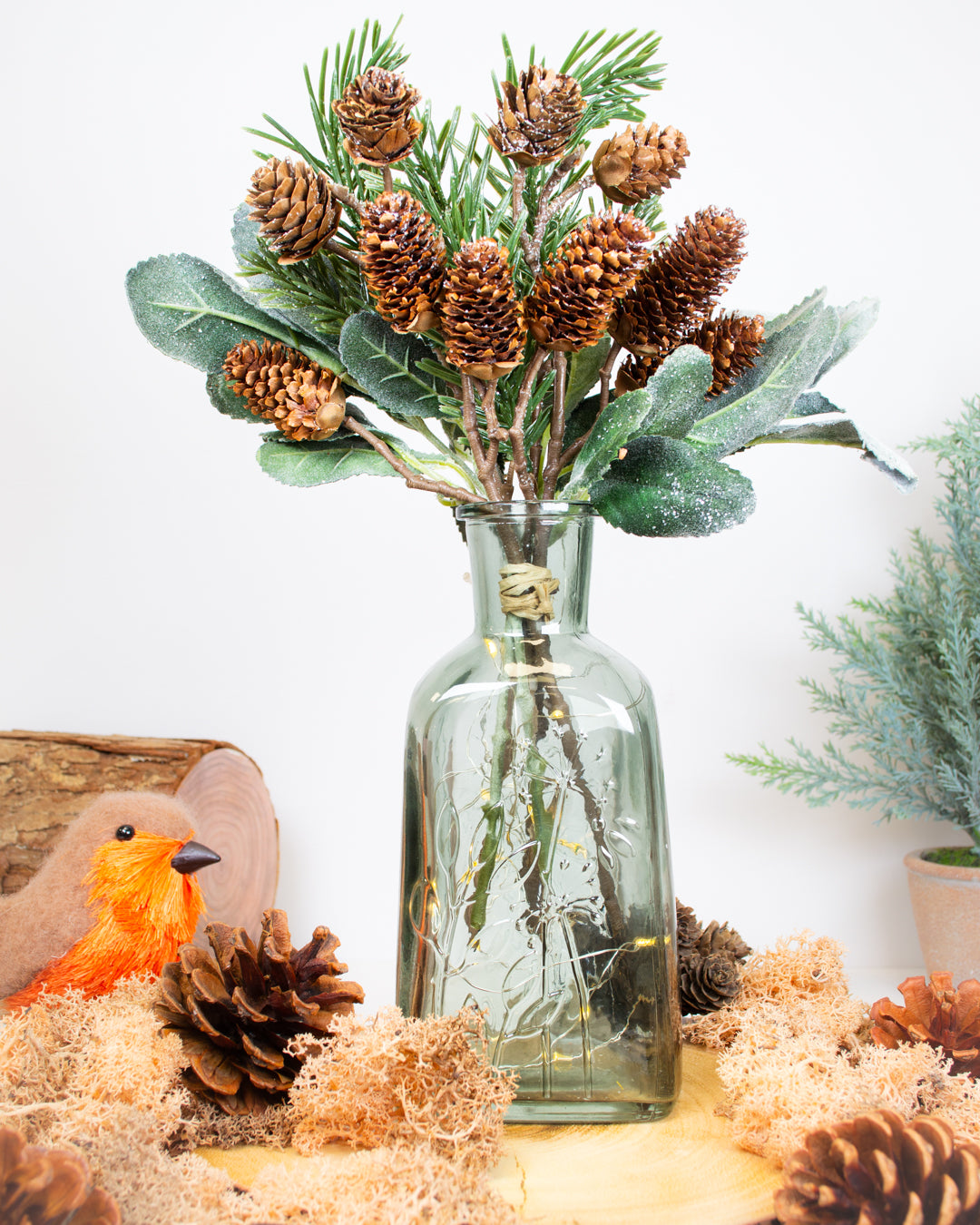 Eucalyptus & Pinecone Posy