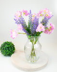 Load image into Gallery viewer, Dahlia & Lavender in Glass Vase
