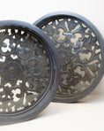 Load image into Gallery viewer, Ornate Grey Wooden Trays (2 sizes)
