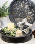 Load image into Gallery viewer, Ornate Grey Wooden Trays (2 sizes)
