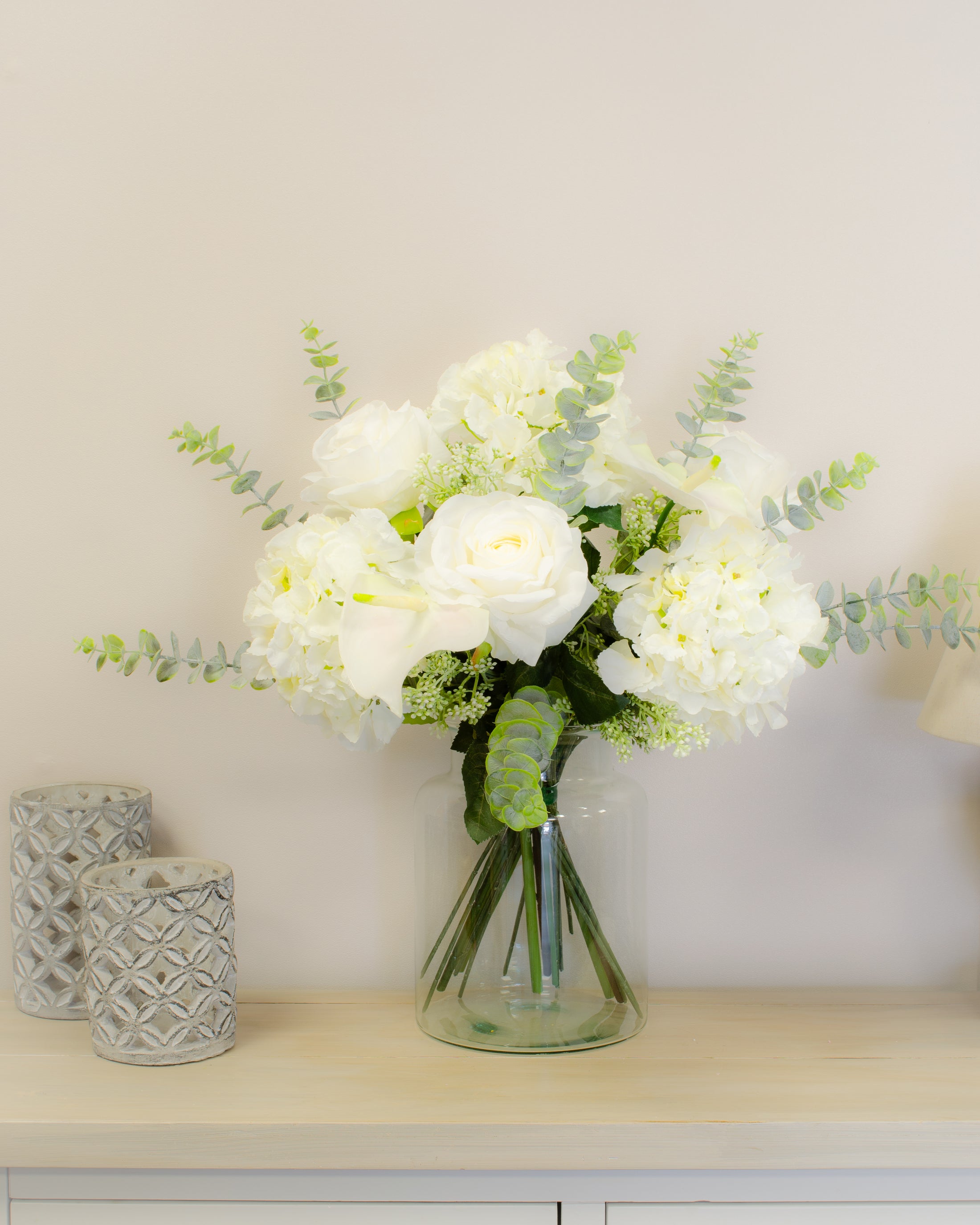 Luxury Rose & White Lily Bouquet