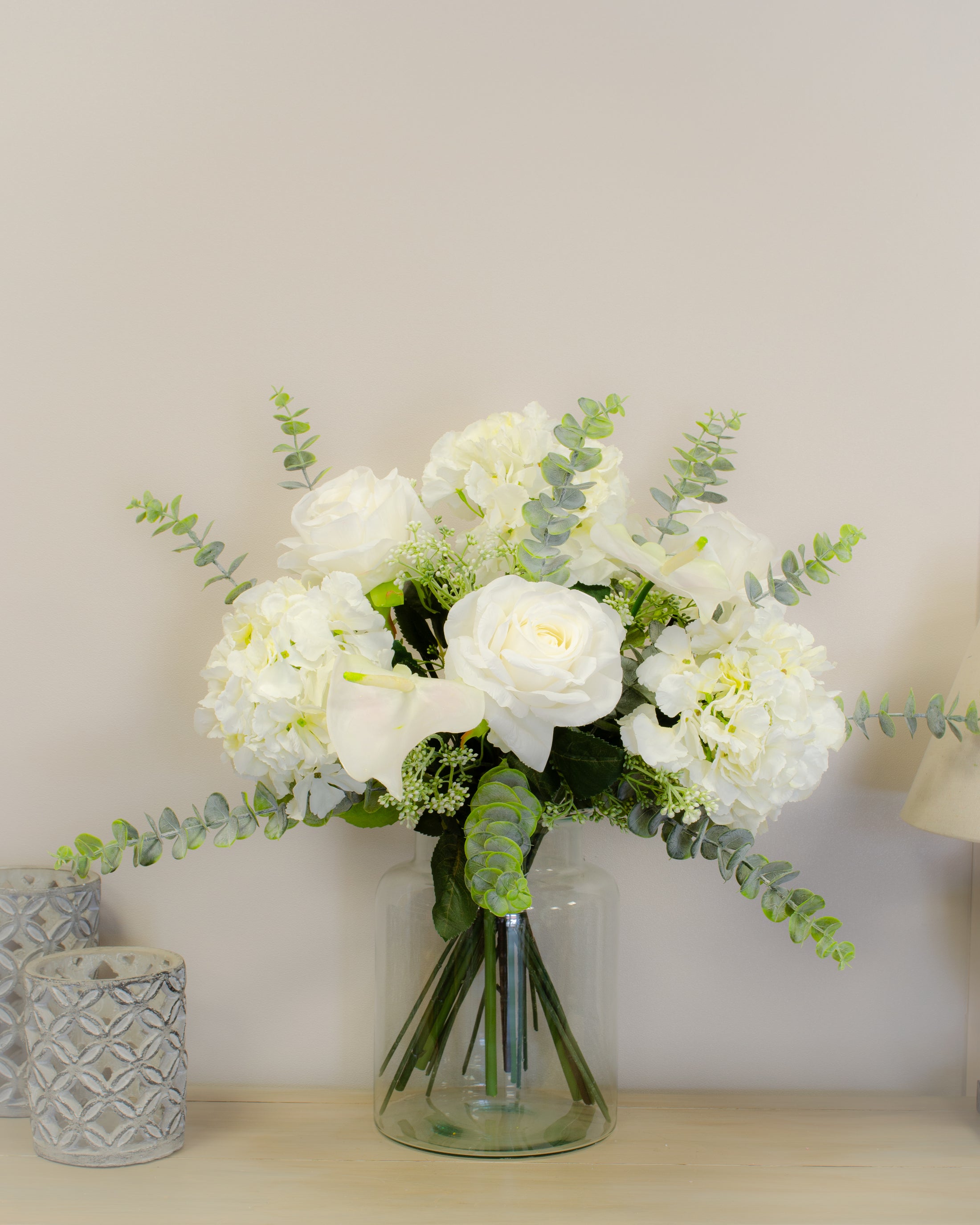 Luxury Rose & White Lily Bouquet