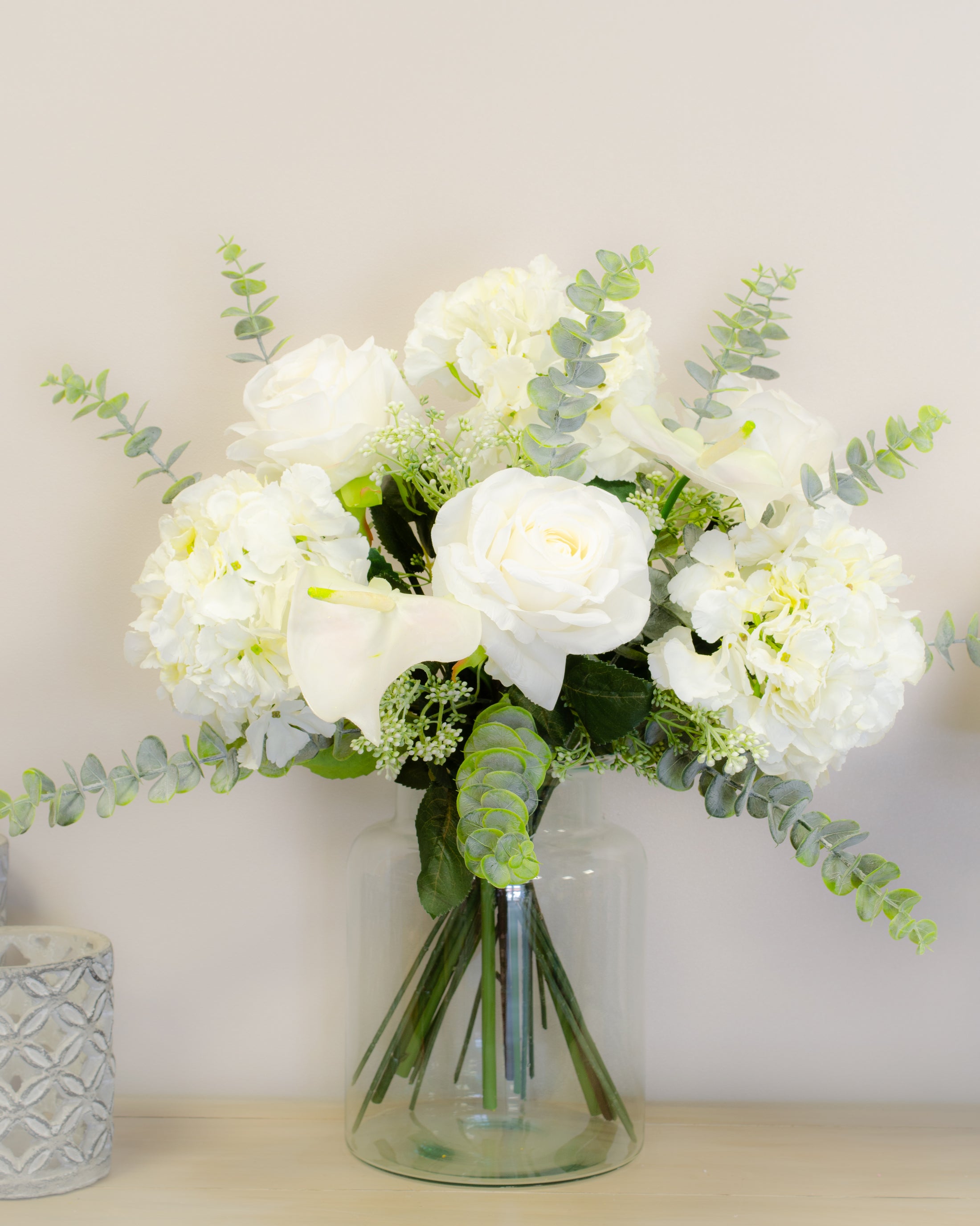 Luxury Rose & White Lily Bouquet