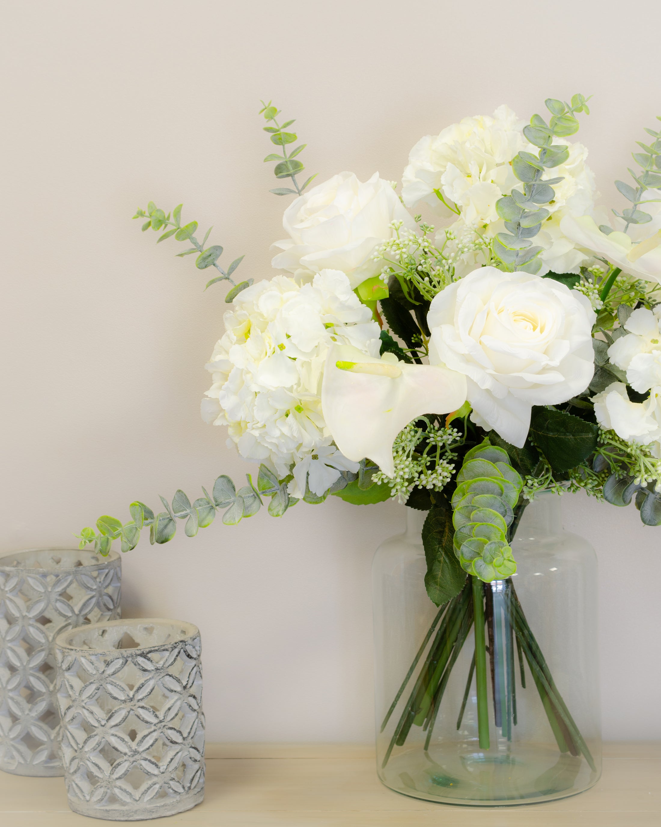 Luxury Rose & White Lily Bouquet