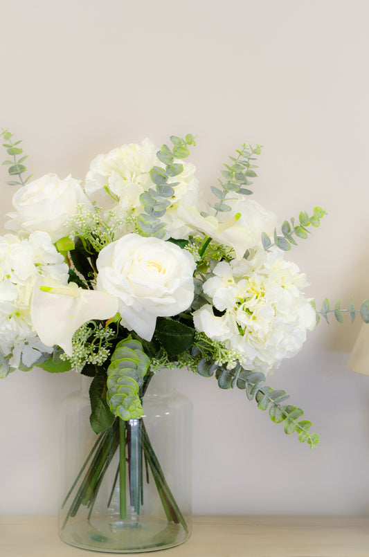 Luxury Rose & White Lily Bouquet