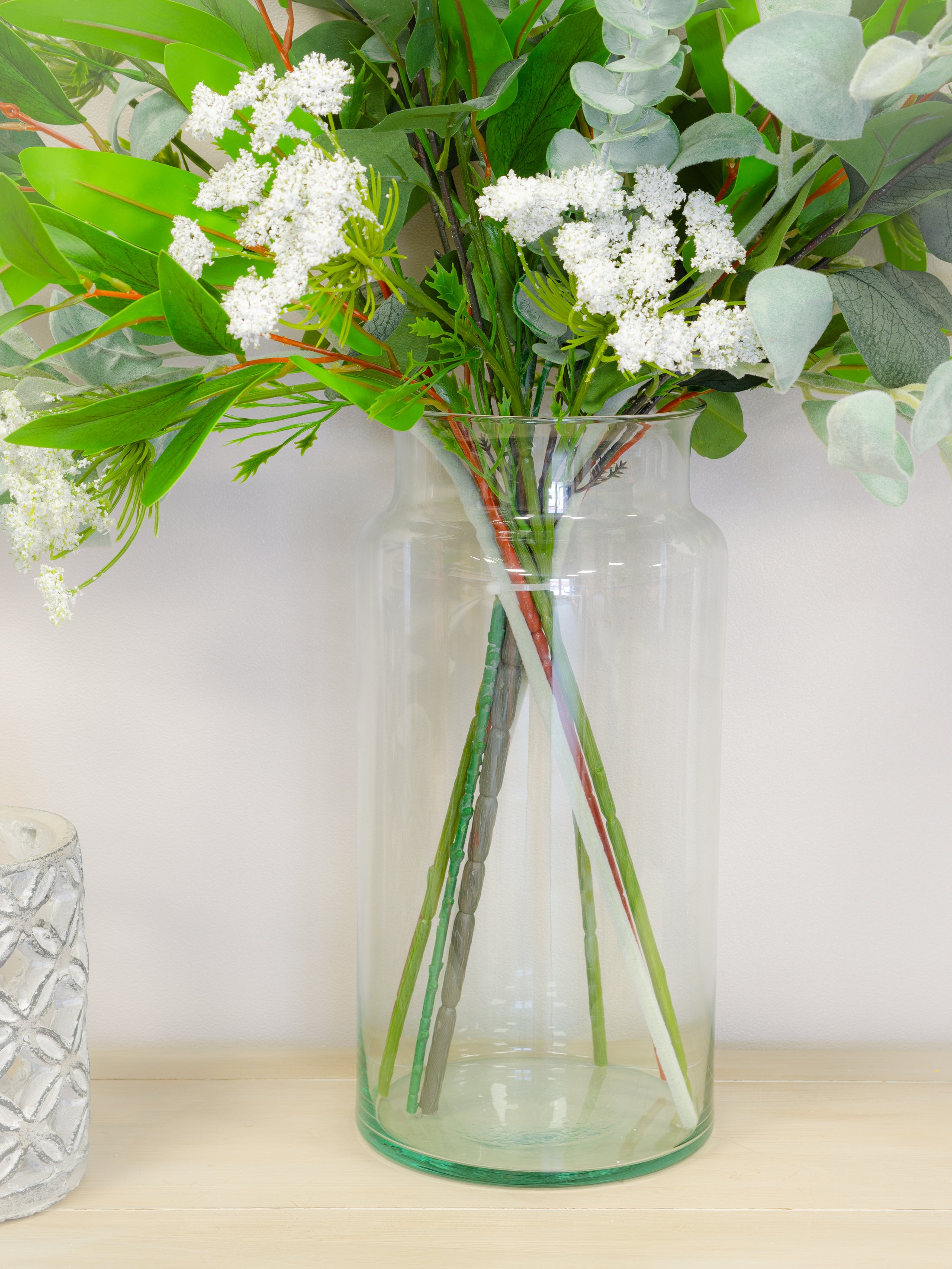 Tall Bella Glass Vase – Stem & Silk