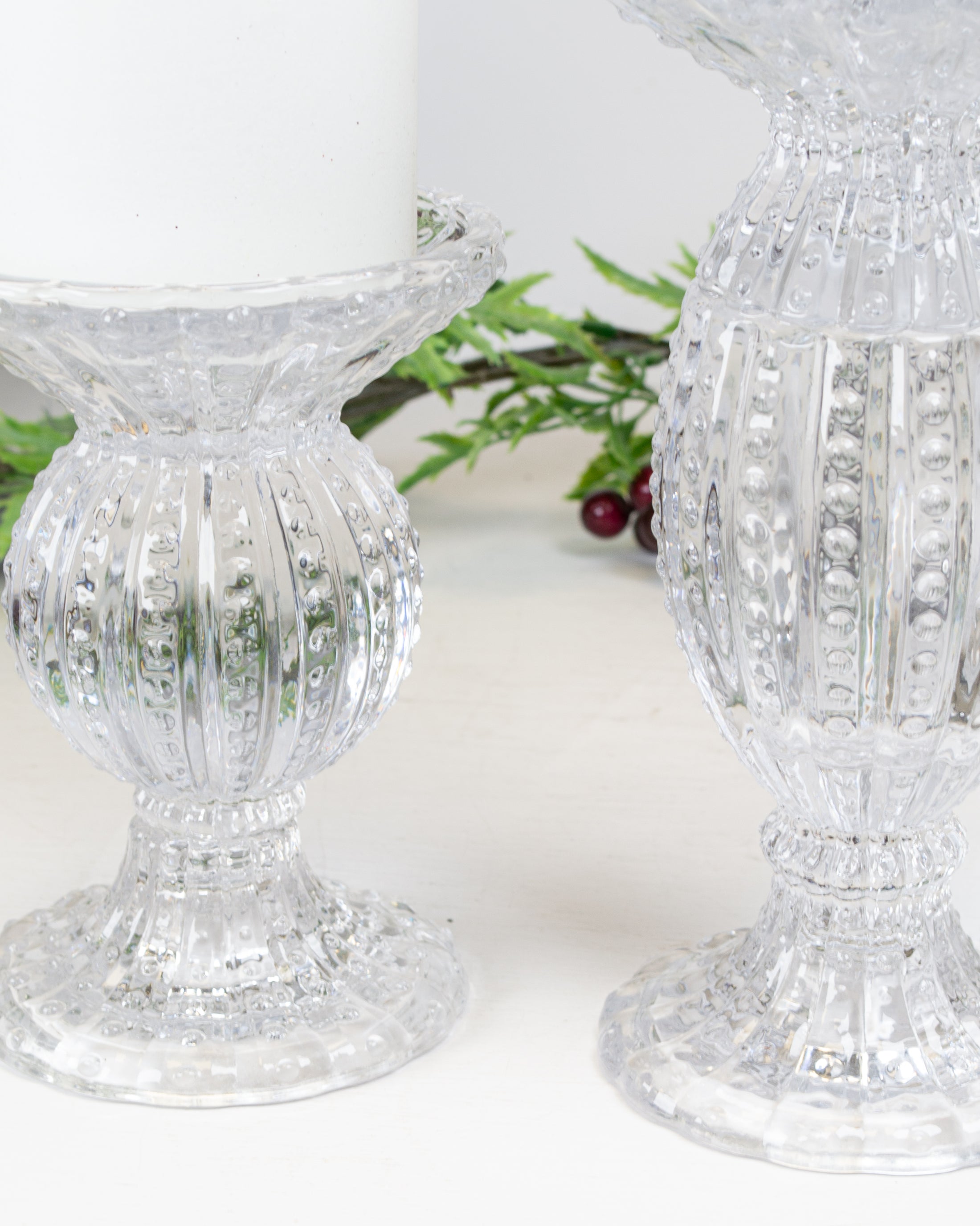 Pearl Glass Candle Stick (2 sizes)