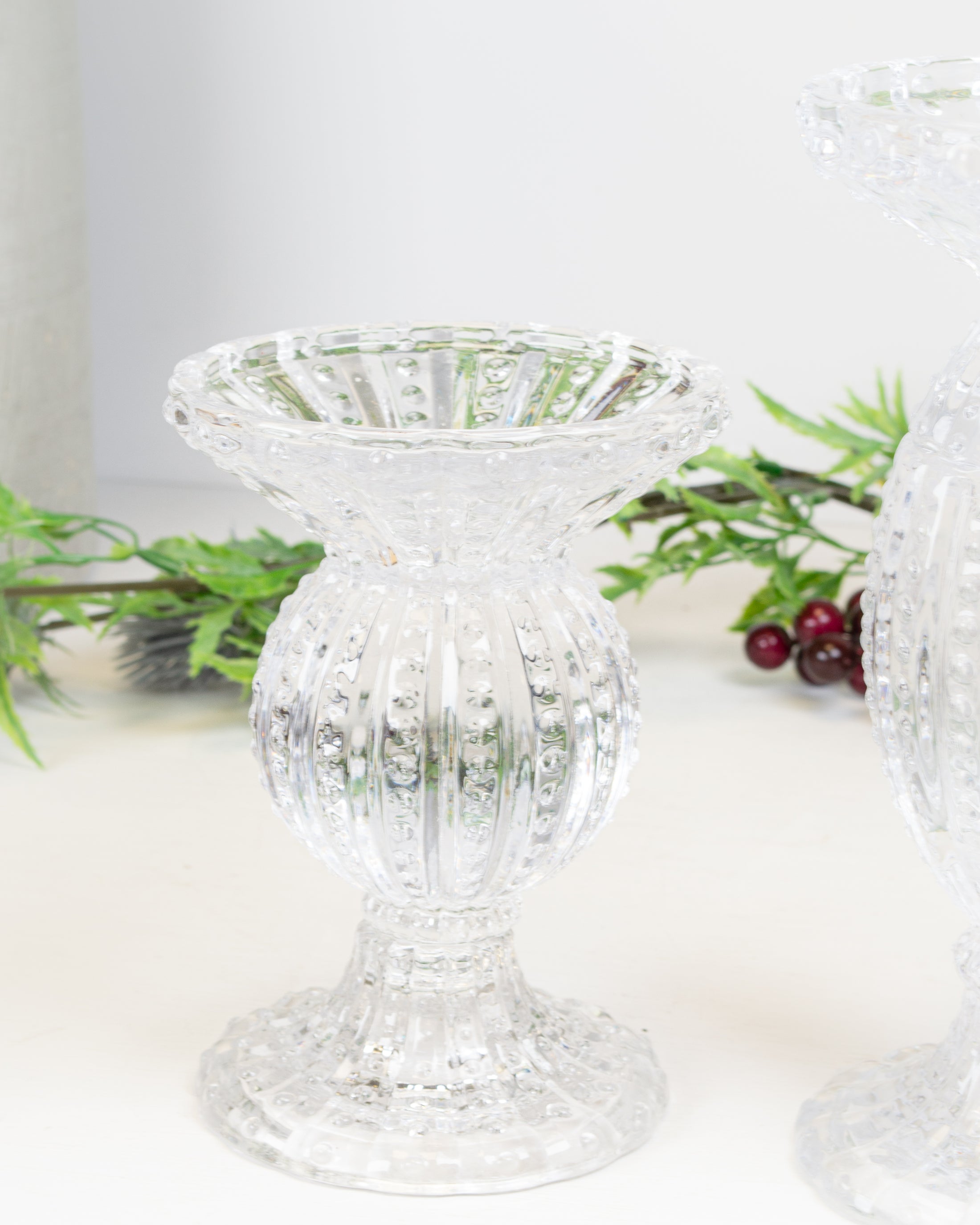 Pearl Glass Candle Stick (2 sizes)