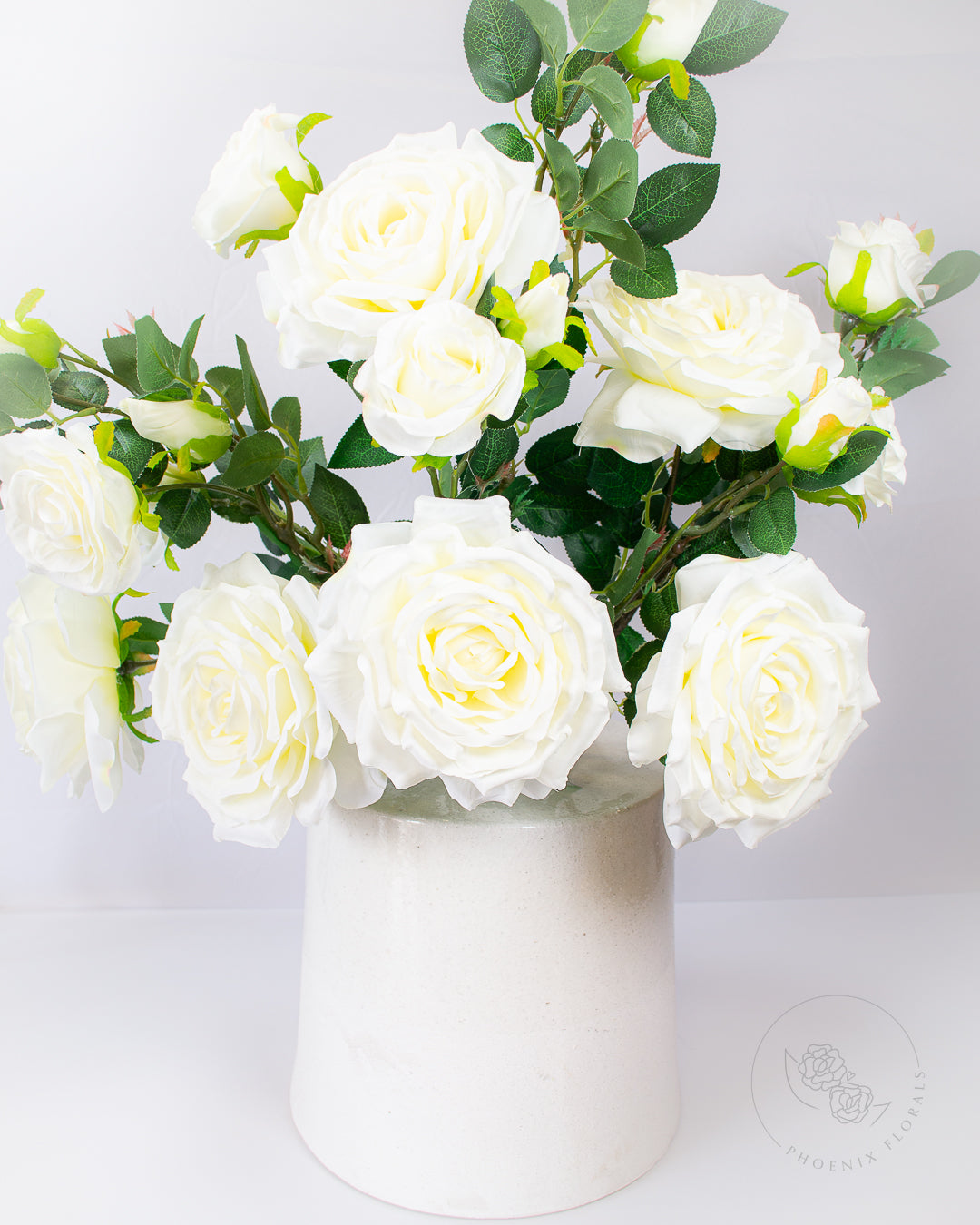 Ivory Garden Rose Spray