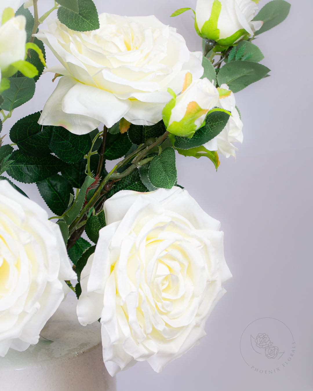 Ivory Garden Rose Spray