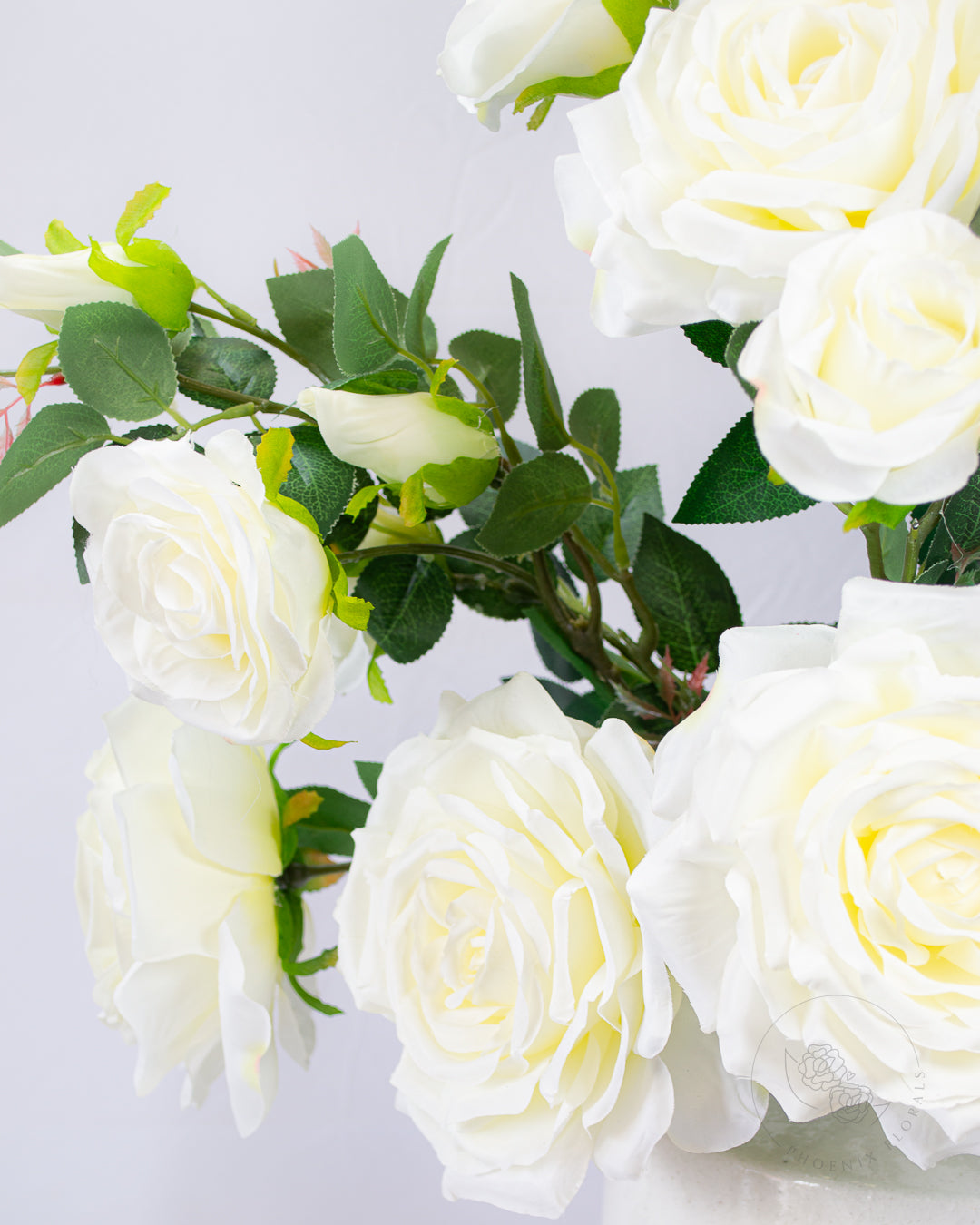 Ivory Garden Rose Spray