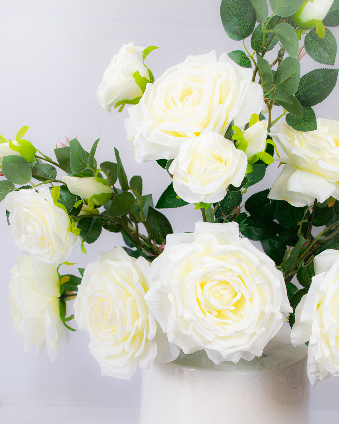 Ivory Garden Rose Spray