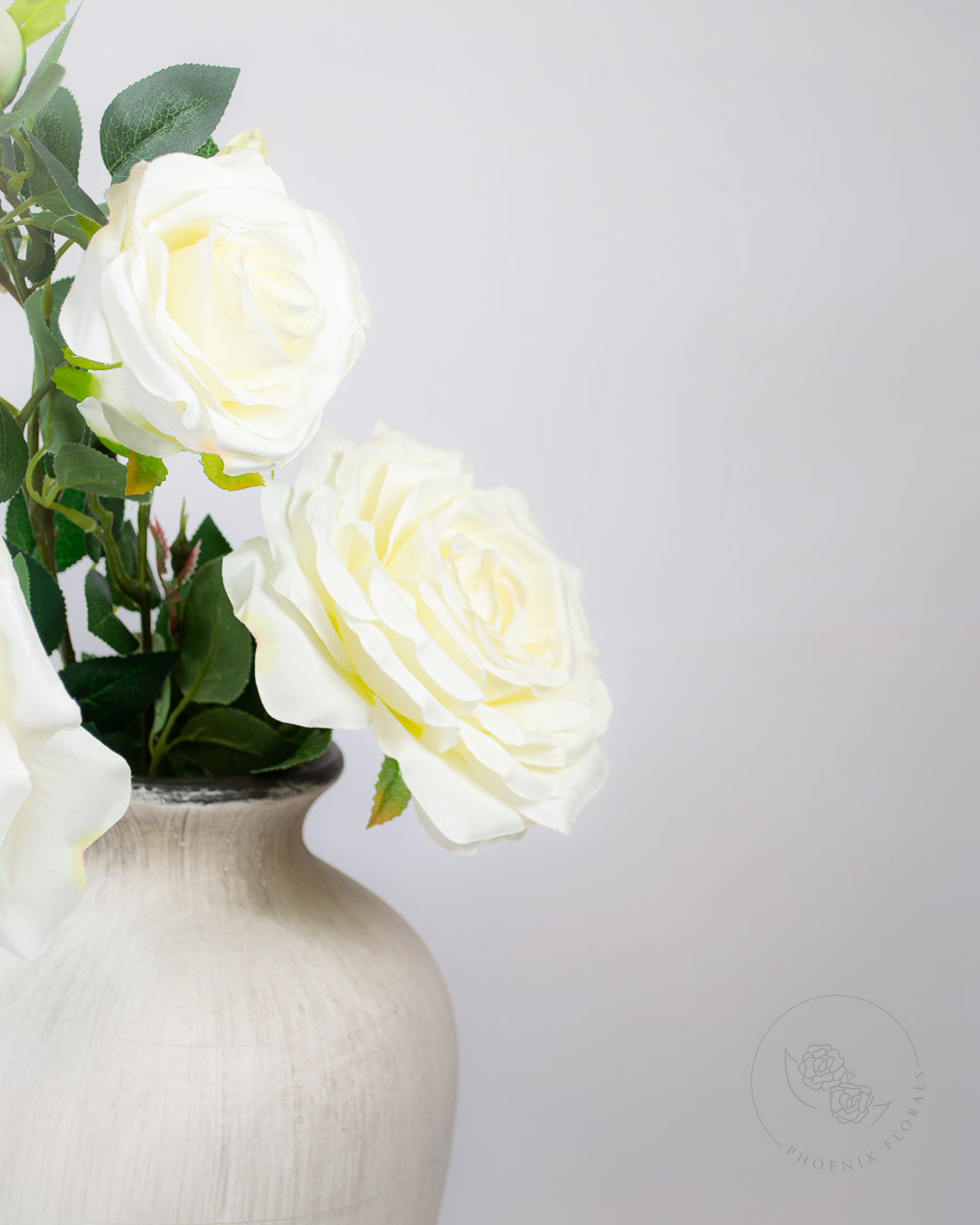 Ivory Garden Rose Spray