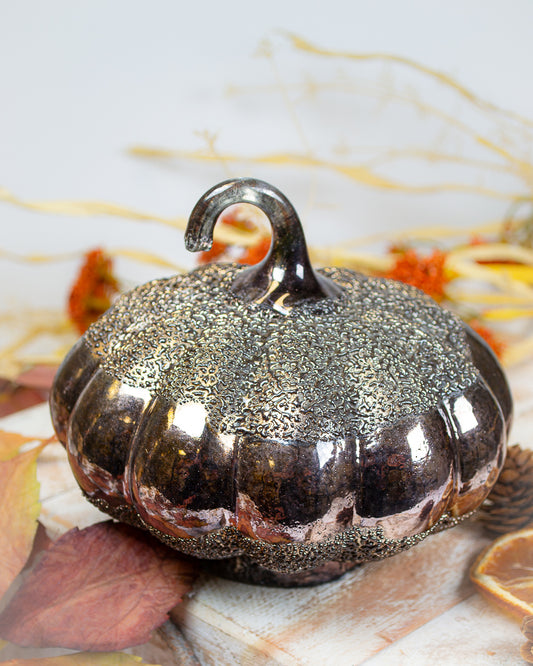 Burnished Glass Pumpkin