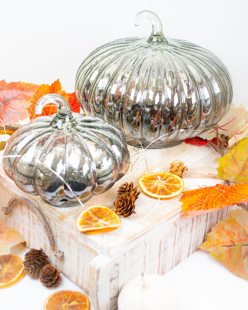 Glass Pumpkins (2 sizes)