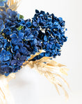 Load image into Gallery viewer, Navy & Gold Hydrangea Stem
