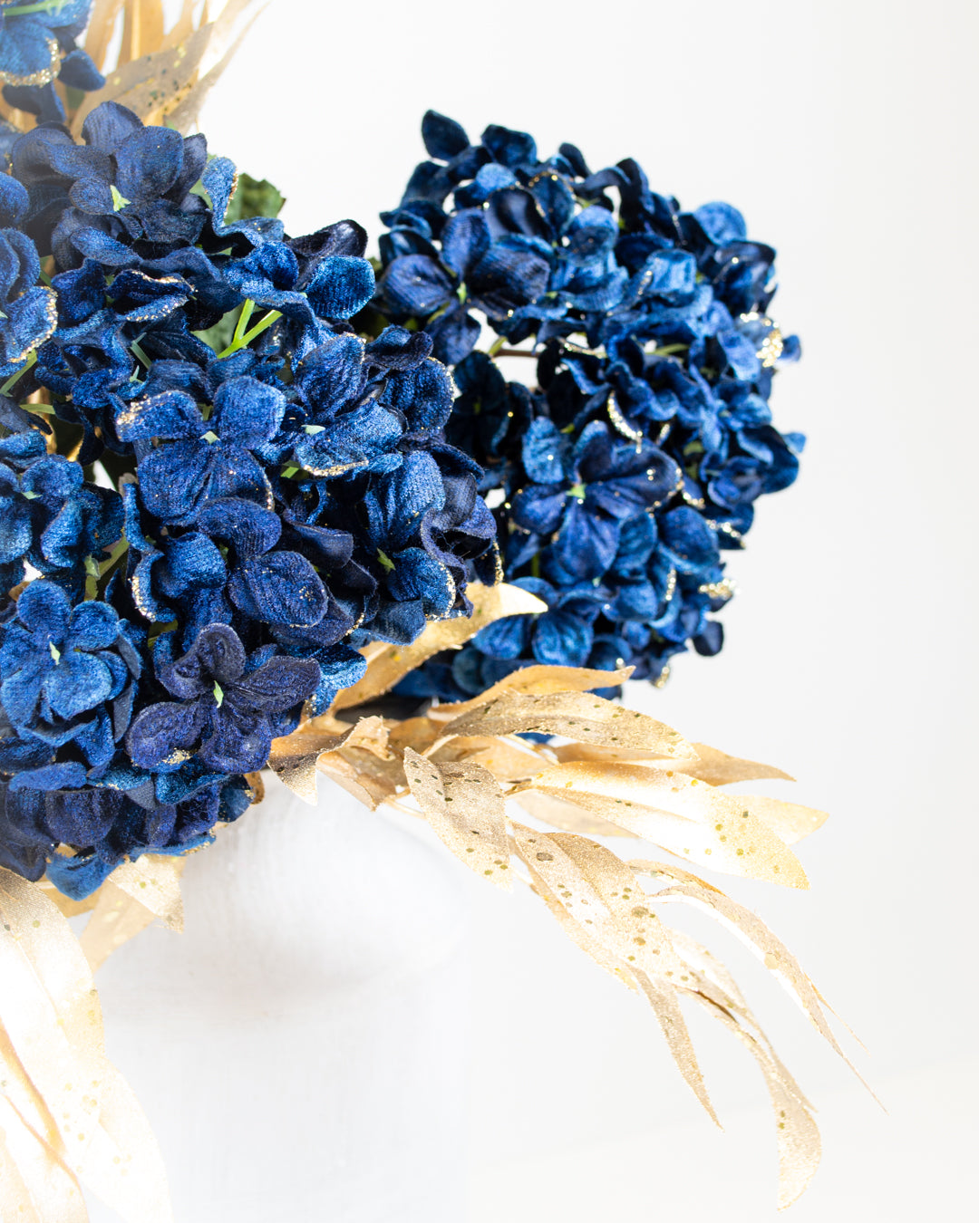 Navy & Gold Hydrangea Stem