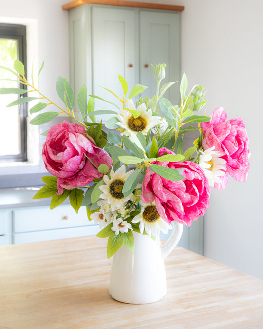 Summer Peony & Sunflower Bouquet
