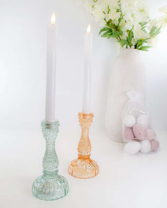 Pastel Glass Candle Sticks (6 colours)