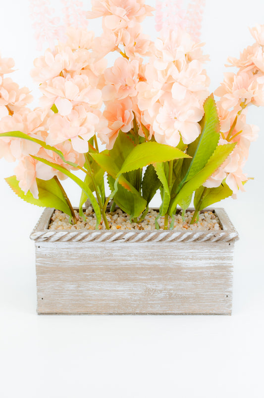 Delphiniums in Wooden Trug (2 colours)